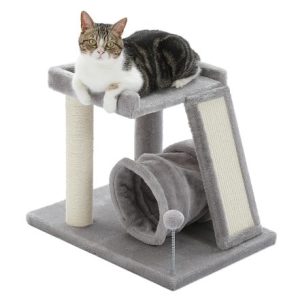 Petit-arbre-a-chat-avec-rampe-griffoir-jouet