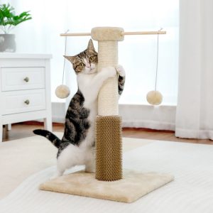Petit-arbre-a-chat-griffoir-sisal-avec-2-jouets